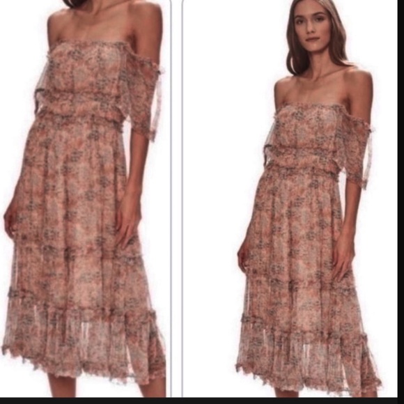 LOVE SAM /ANTHRO LARGE LOVE THE LABEL WATERLILY DRESS NWT - Picture 2 of 7